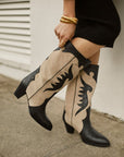 Botas Amelie Black y Beige