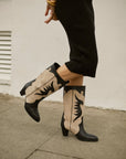 Botas Amelie Black y Beige