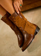 Western leather boot | Molly Choco and Caramel