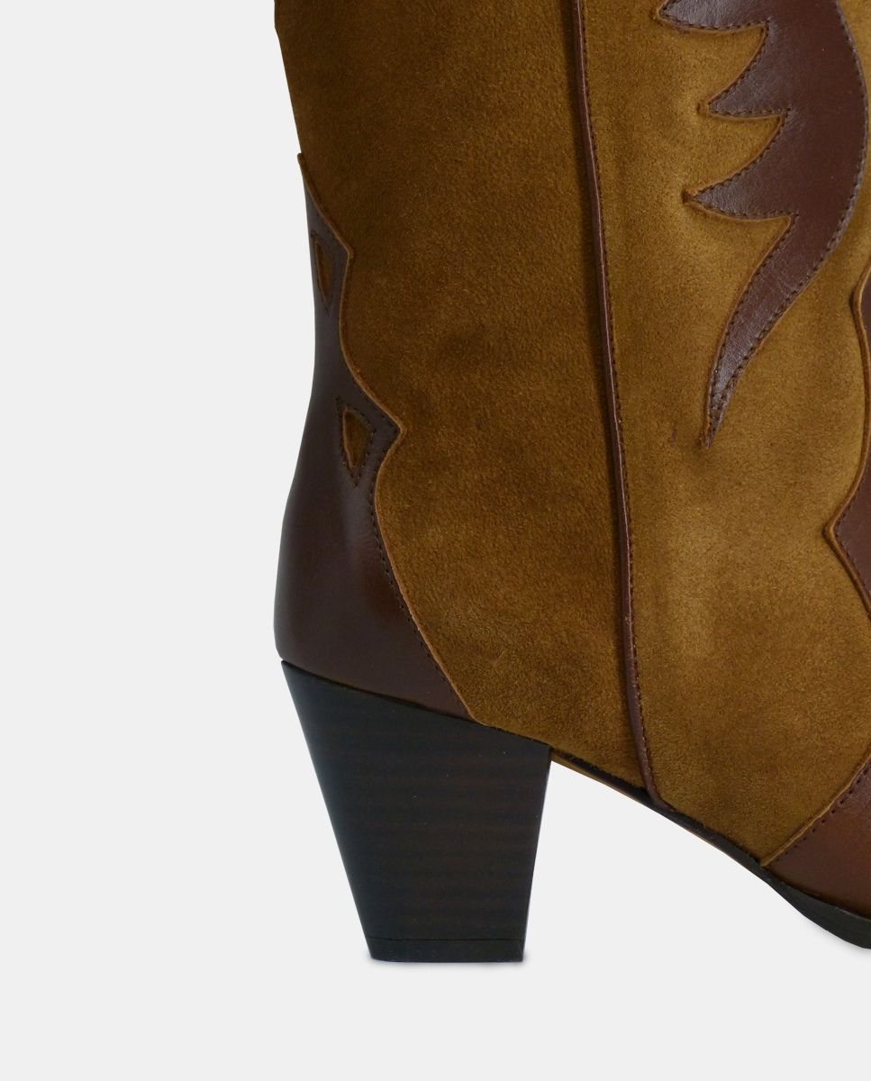 Botas Amelie Camel y Choco