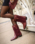 Bota Molly total Burgundy