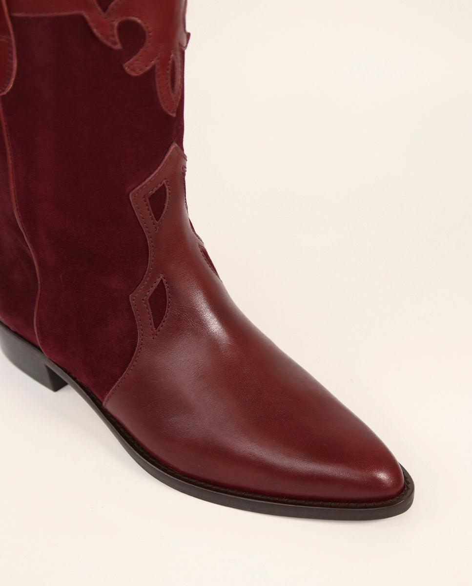 Bota Molly total Burgundy