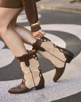 Botas Molly choco & Beige