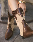 Botas Molly choco & Beige