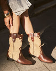 Botas Molly choco & Beige