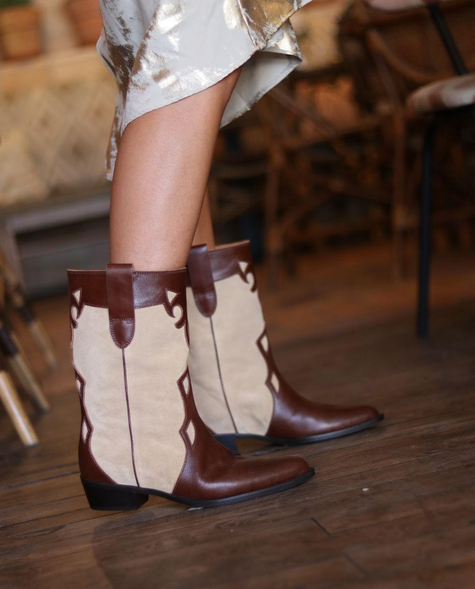 Western leather boot | Molly Saddle &amp;amp; Beige