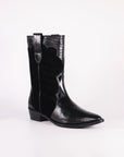 Western leather boot | Molly Total Black Engraved