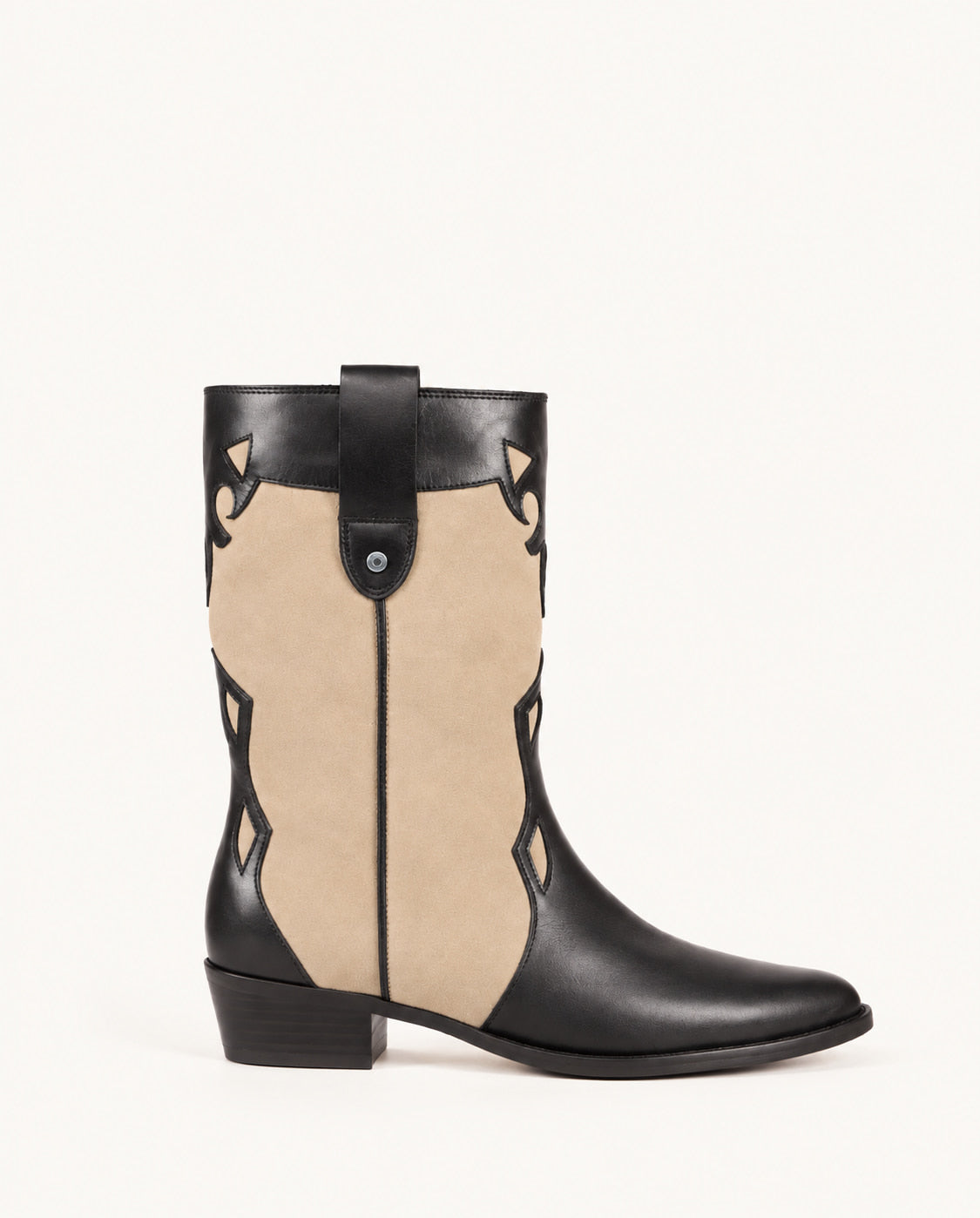 Botas Molly Black y Beige
