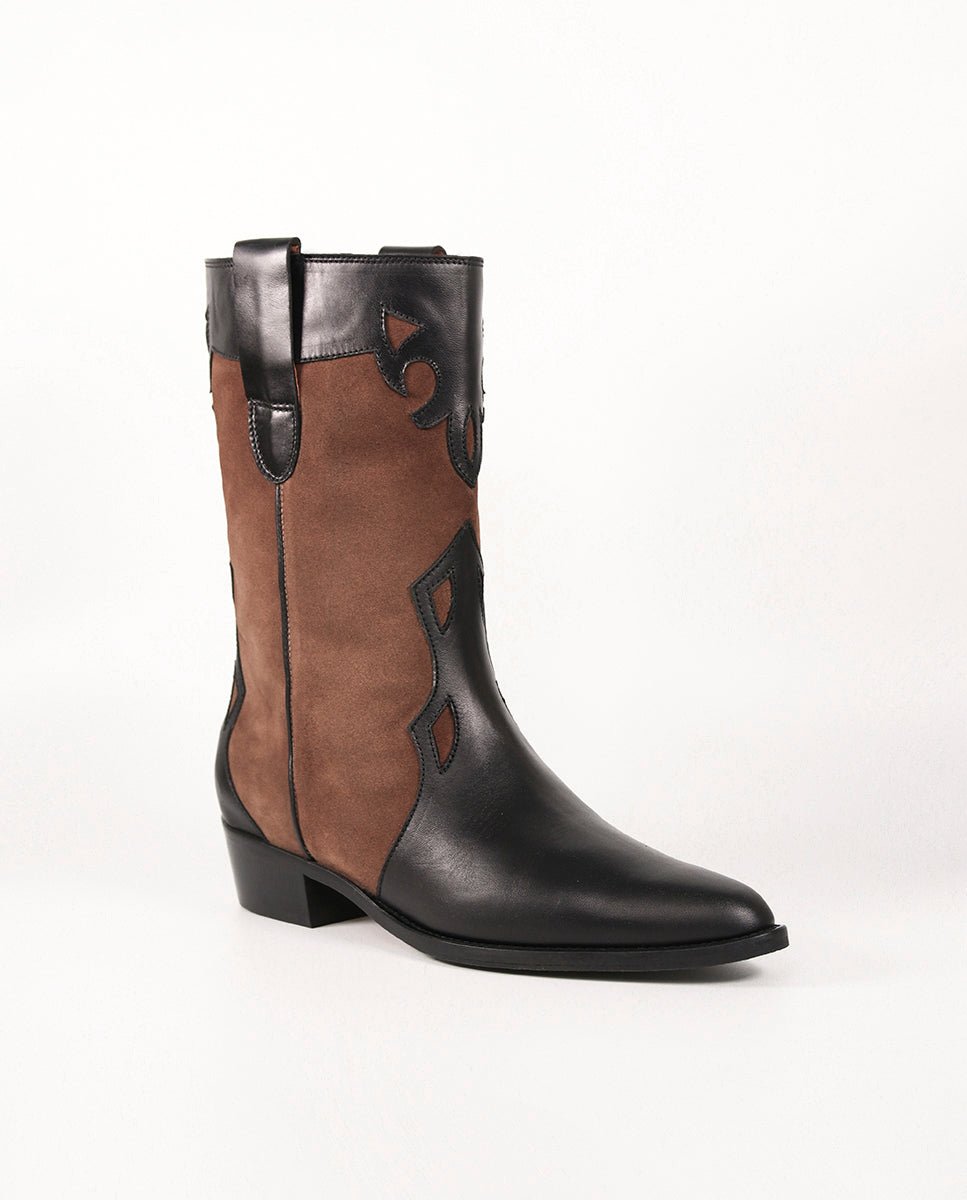 Bota Molly black y coñac - cuchy.es