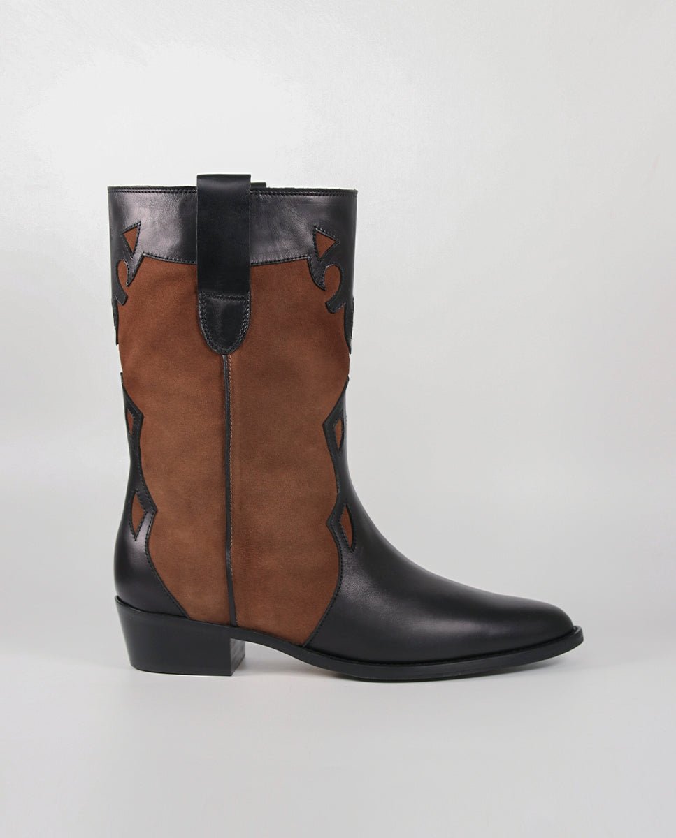 Bota Molly black y coñac - cuchy.es