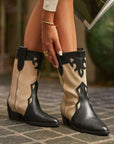 Botas Molly Black y Beige