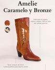 Botas Amelie caramelo y bronze - cuchy.es