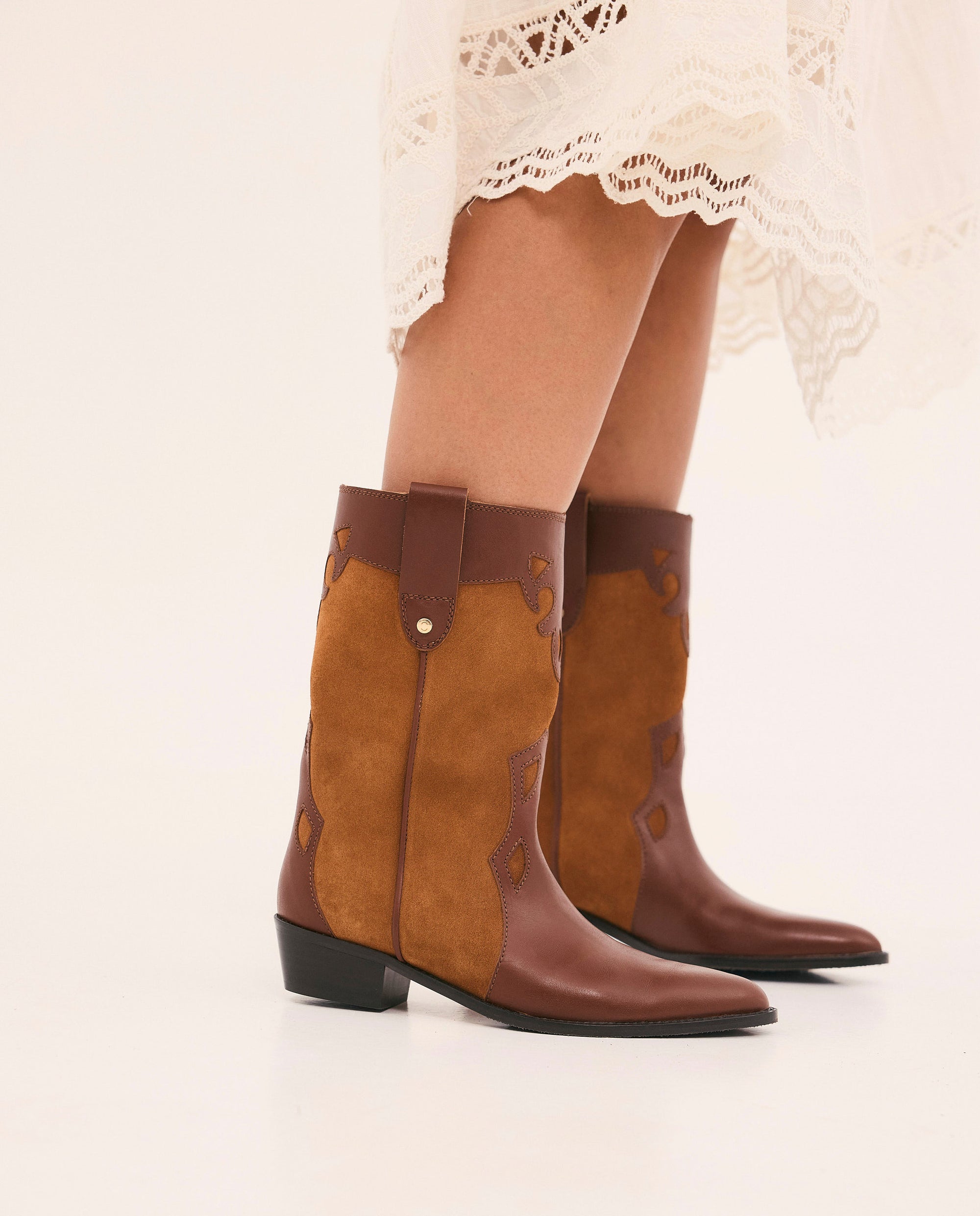 Botas Molly Choco y Caramelo