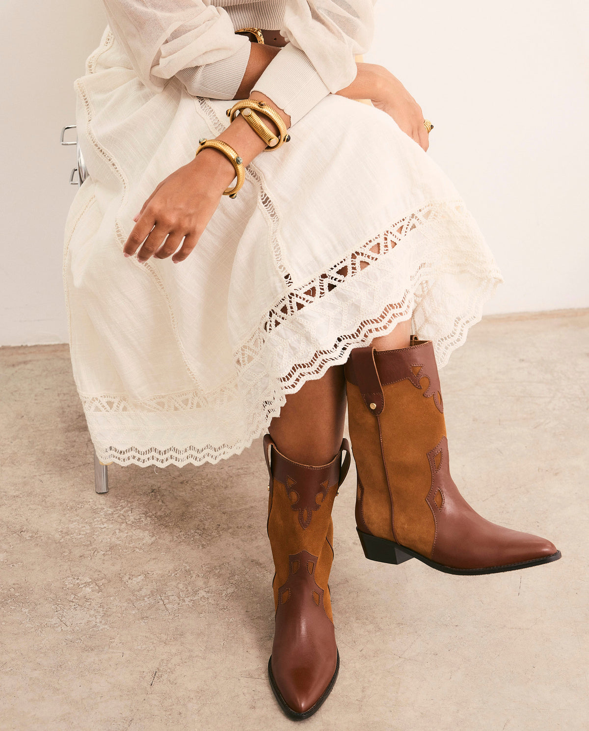 Botas Molly Choco y Caramelo