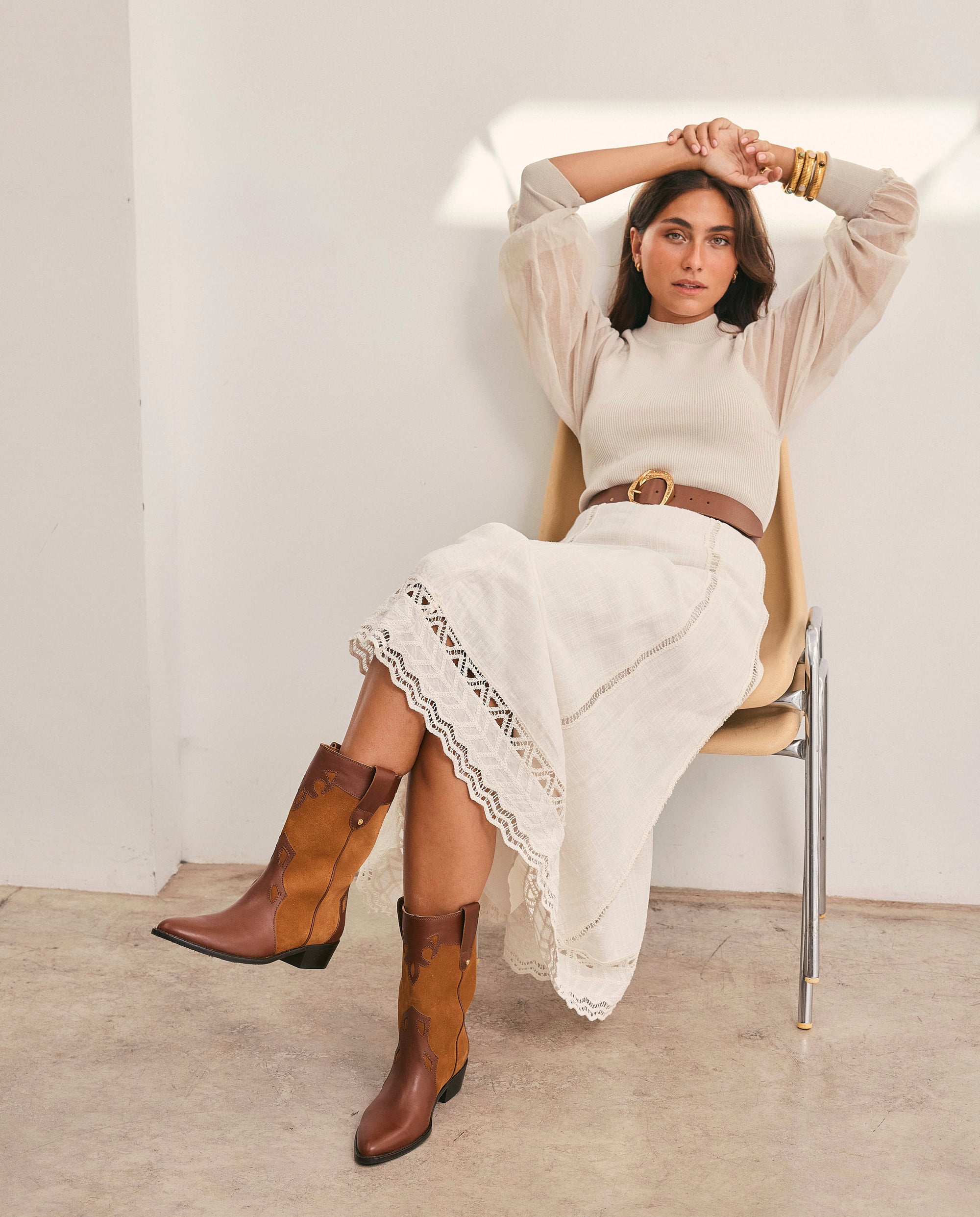 Botas Molly Choco y Caramelo