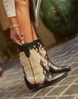 Botas Molly Black y Beige - cuchy.es