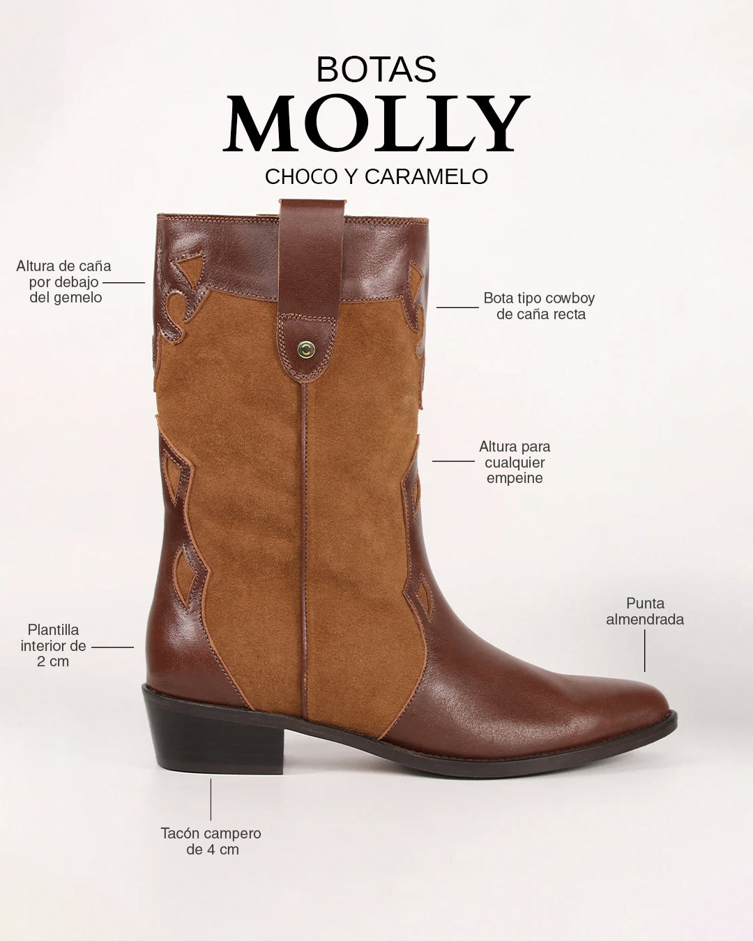 Molly Choco and Caramel Boots
