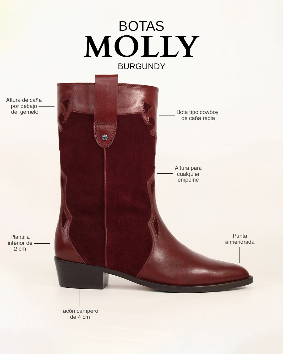 Molly total Burgundy boots