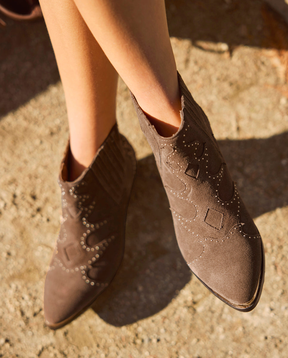 Botines Silvia Punk Taupe