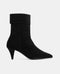 Suede heeled ankle boots | Camile Black 