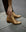 Western leather ankle boot | Silvia Metal Gold