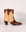 Leather heeled western ankle boot | Lara Saddle &amp;amp; Beige