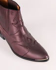 Botines Silvia Metal Burgundy