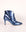 High-heeled ankle boots with embossed metallic leather | glow navy