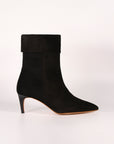 Suede heeled ankle boots | Camile Black