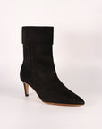 Suede heeled ankle boots | Camile Black