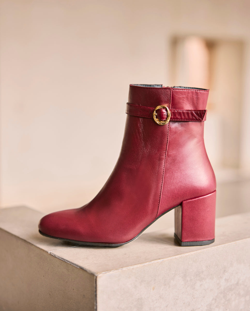 Botines Lia Burdeos