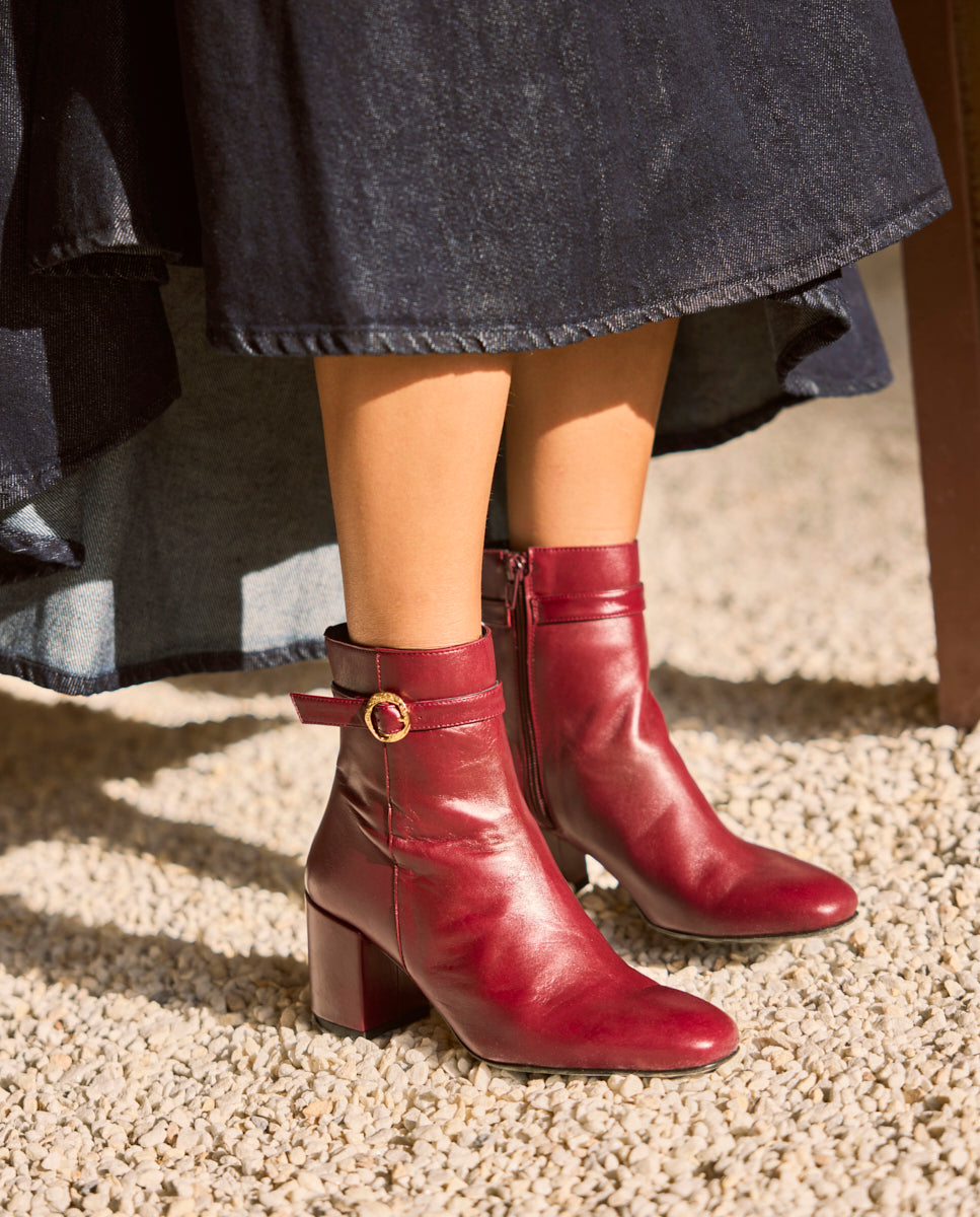 Botines Lia Burdeos