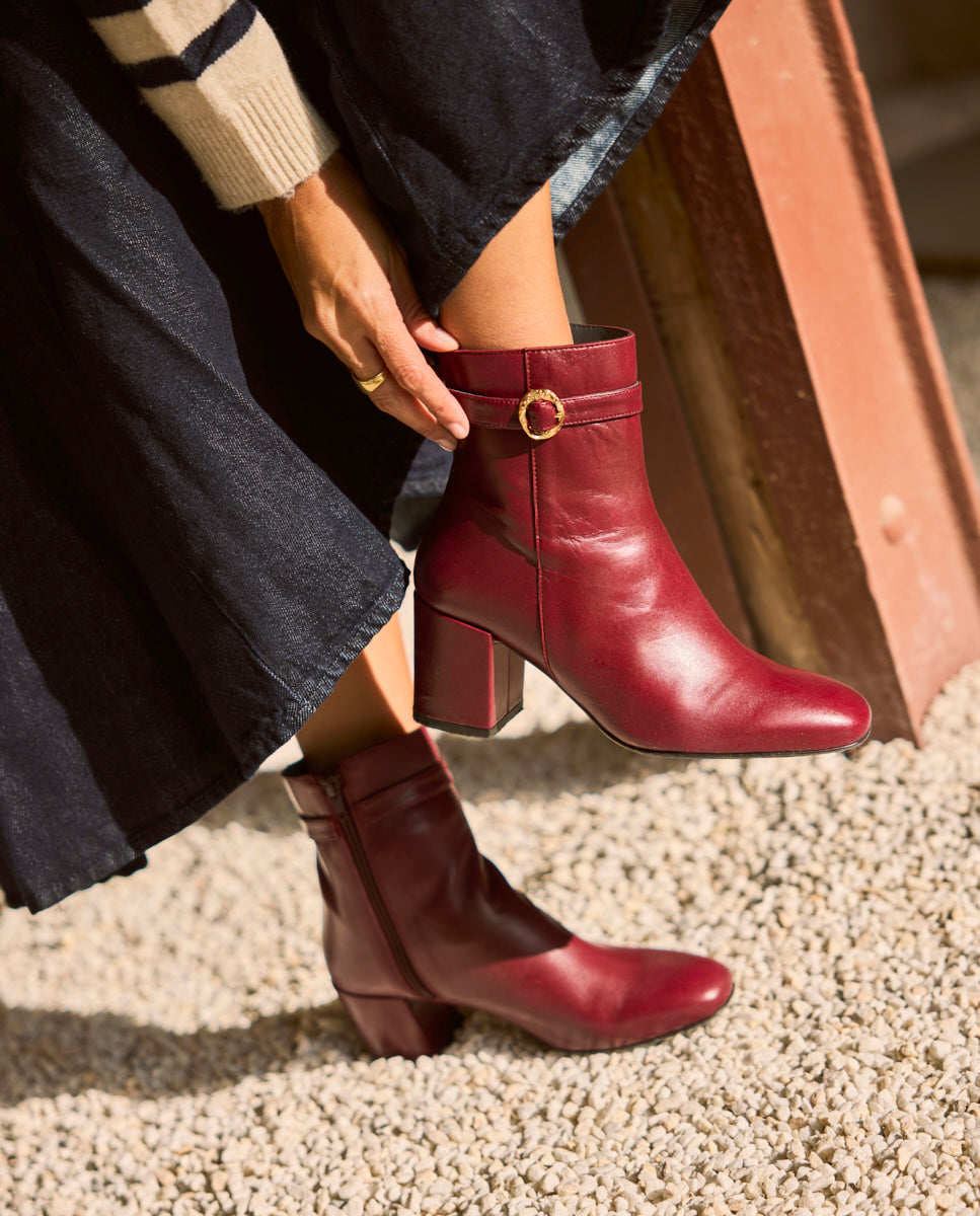Botines Lia Burdeos