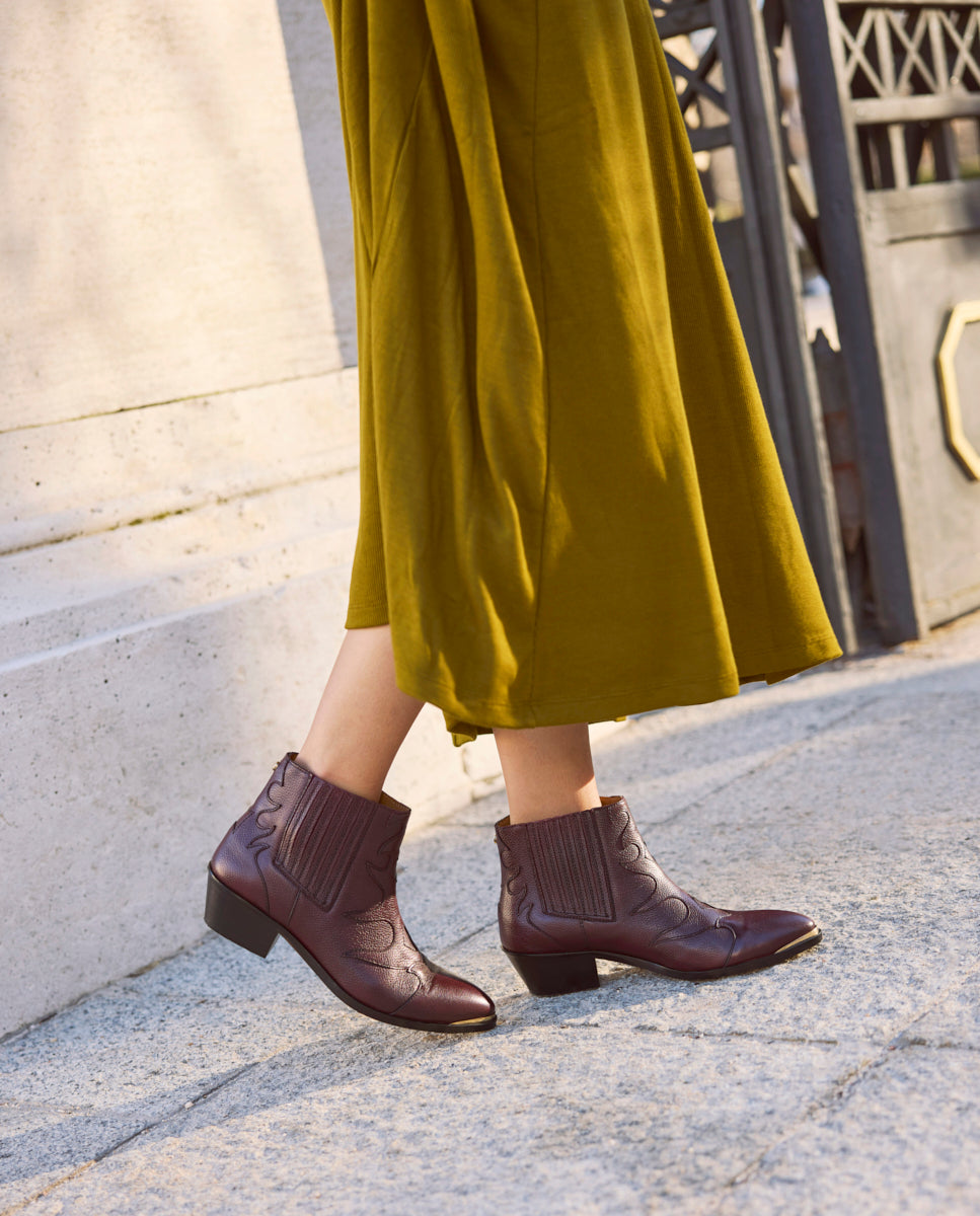 Botines Silvia Burdeos