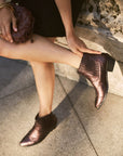 Botines Silvia Metal Burgundy