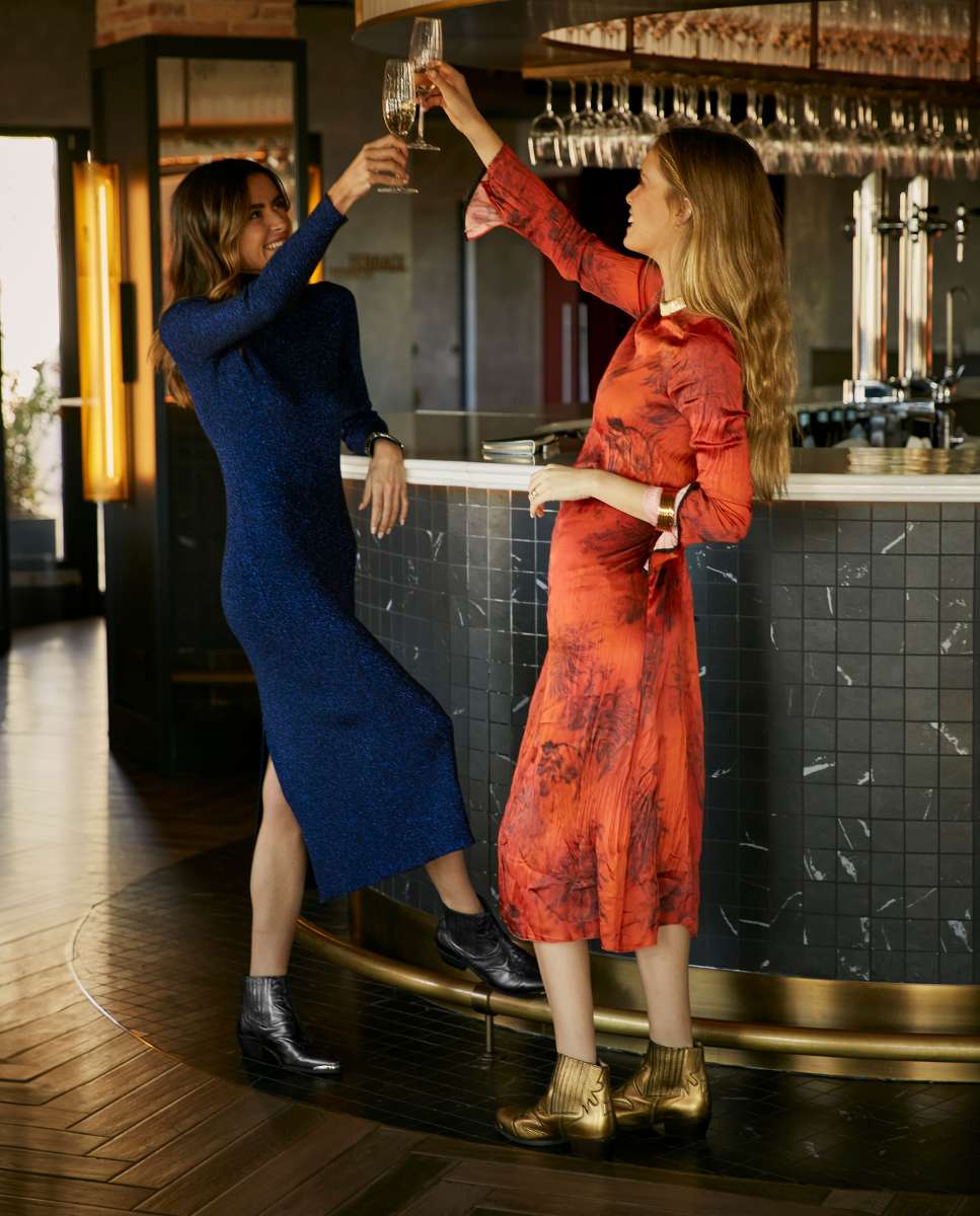 Silvia Metal Gold Ankle Boots