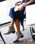 Silvia Metal Silver Ankle Boots