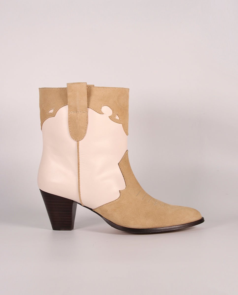 Botines Lara Arena & Nude - cuchy.es