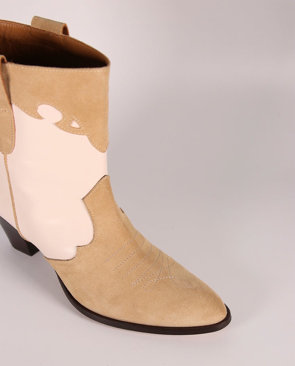 Botines Lara Arena &amp; Nude - cuchy.es