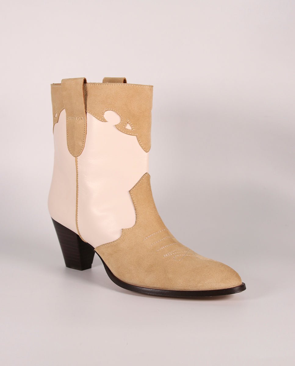 Botines Lara Arena & Nude - cuchy.es