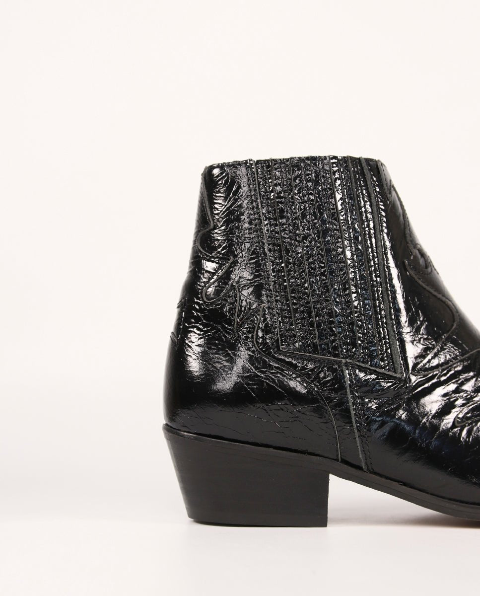 Botines Silvia Black Gloss - cuchy.es