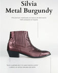 Botines Silvia Metal Burgundy - cuchy.es