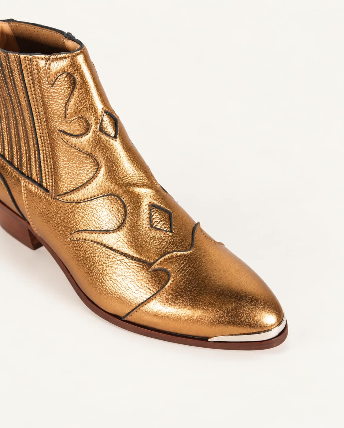 Botins Silvia Metal Gold