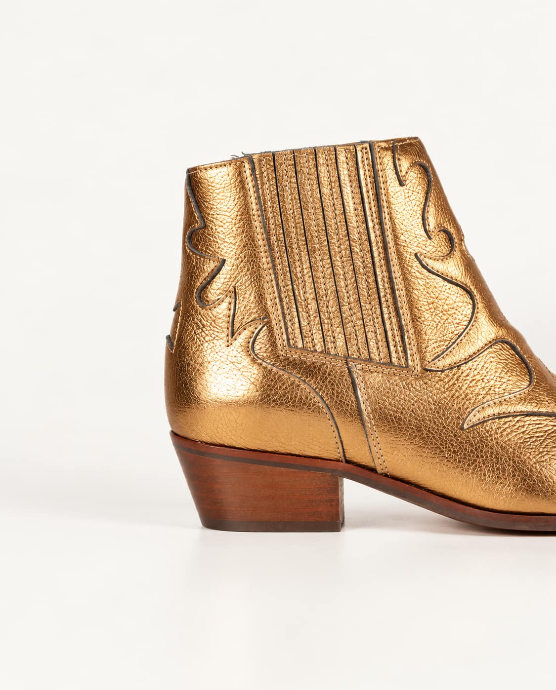 Botins Silvia Metal Gold