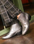 Botines Silvia Metal Silver - cuchy.es