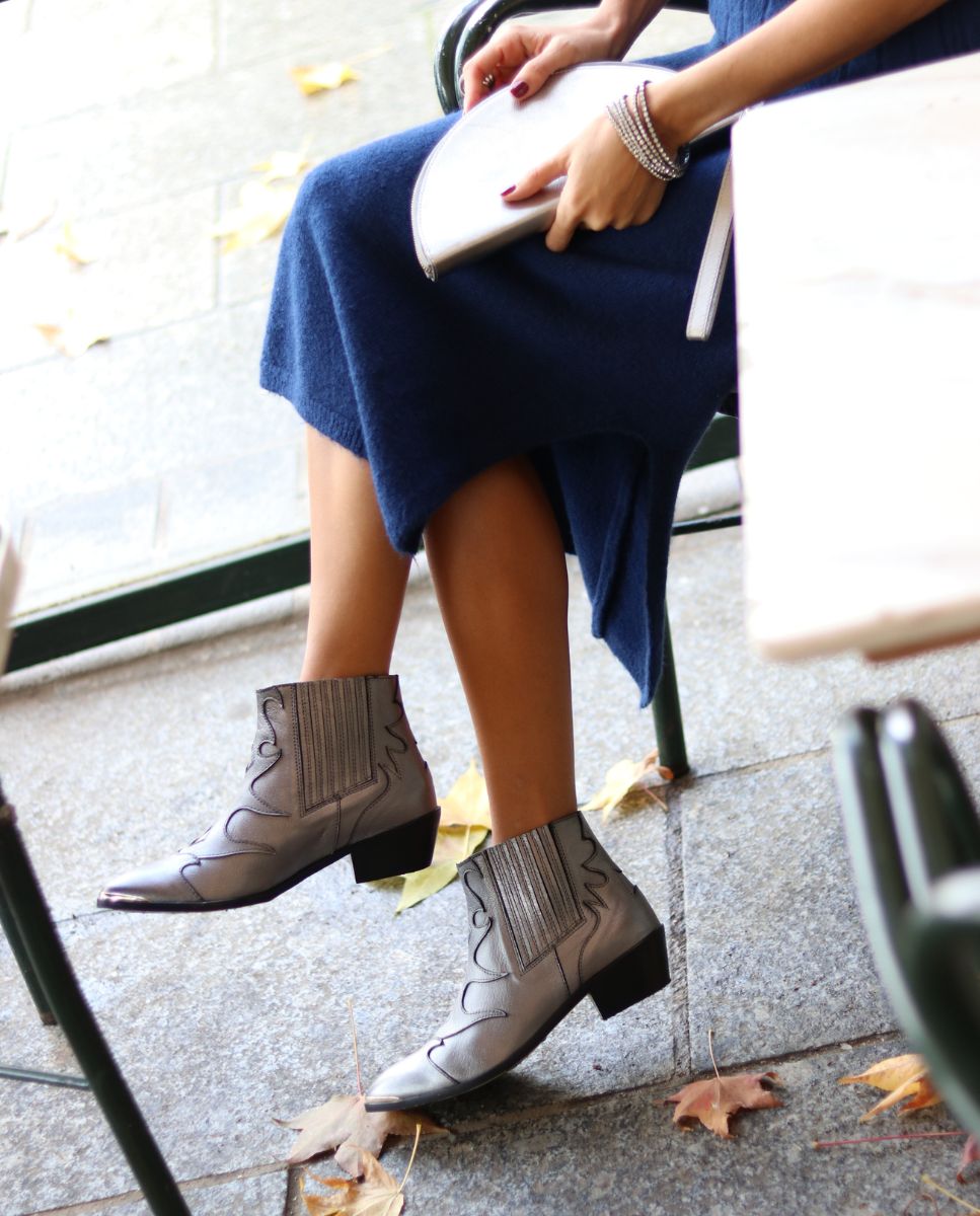 Botines Silvia Metal Silver - cuchy.es
