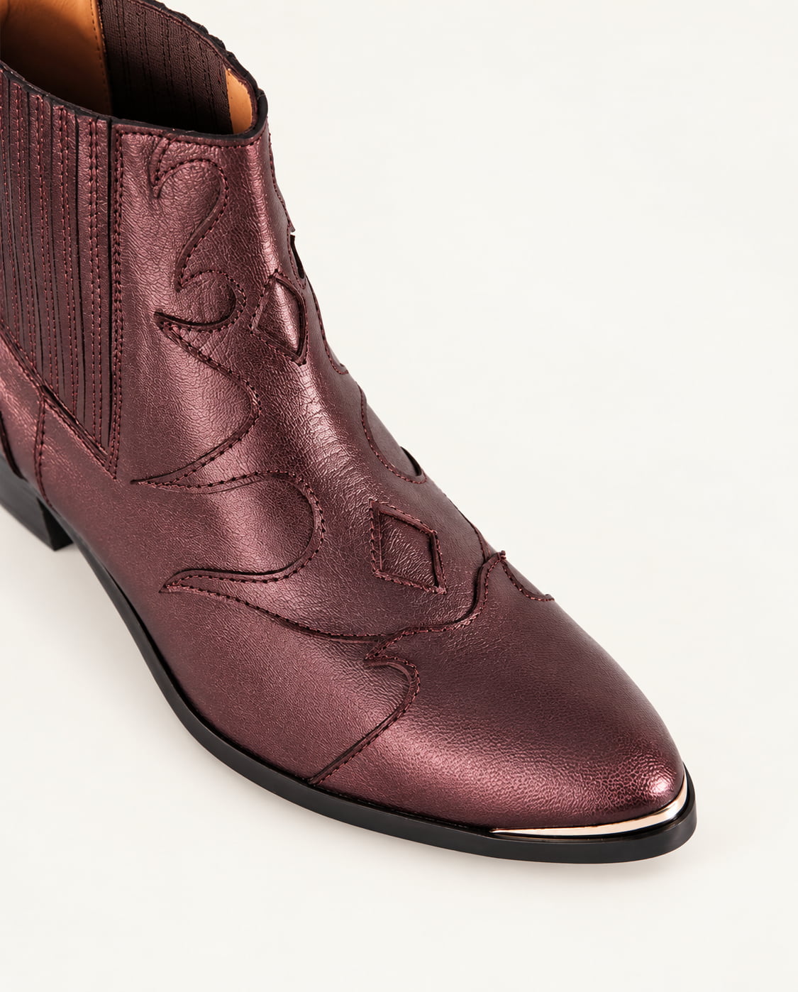 Silvia Burgundy Ankle Boots