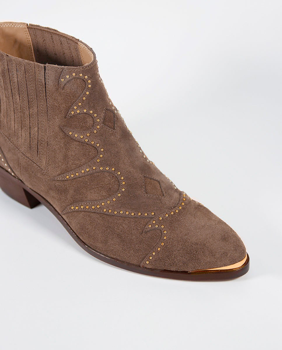 Botines Silvia Punk Taupe