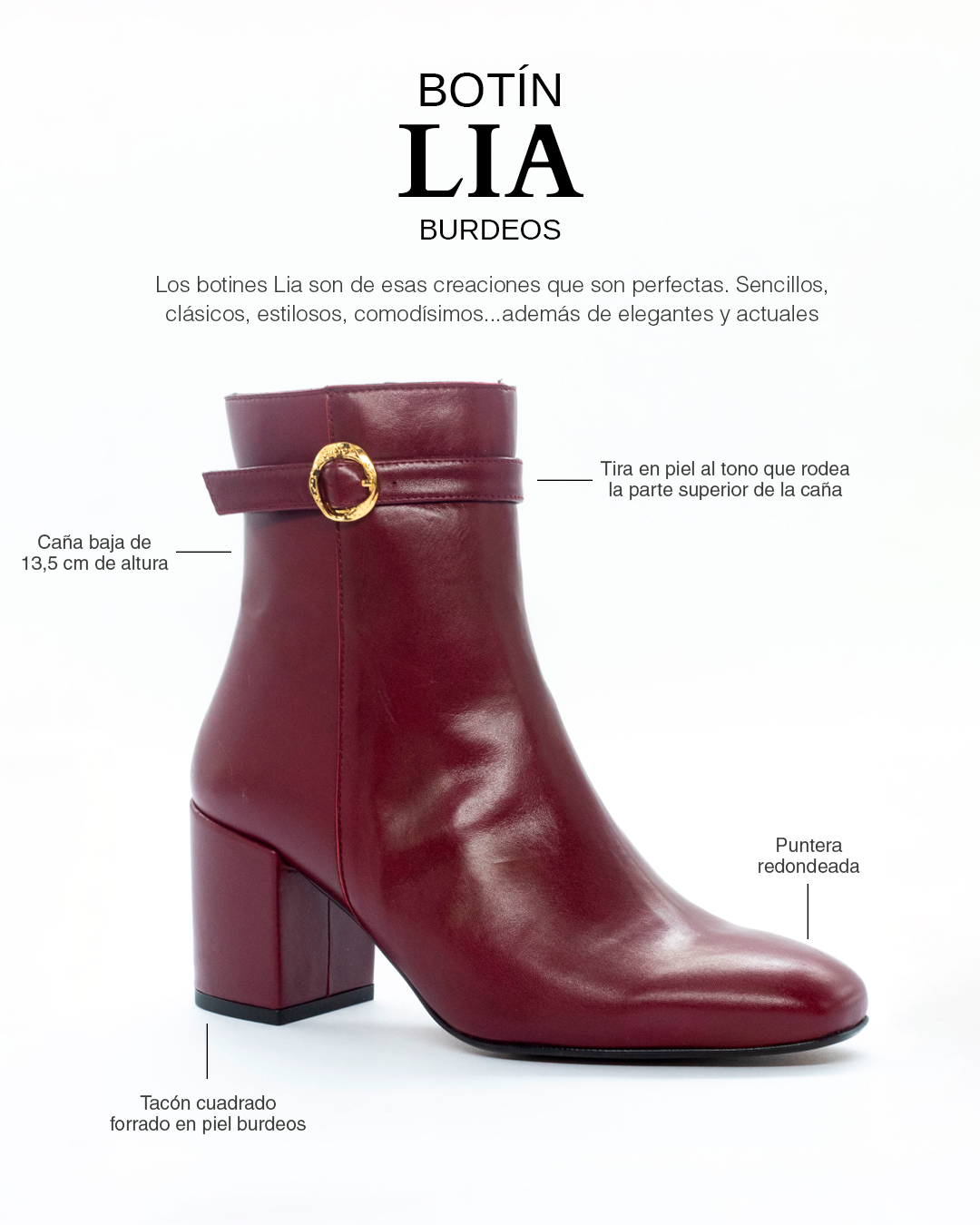 Botines Lia Burdeos