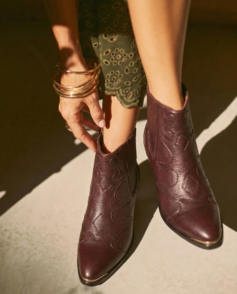 Botines Silvia Burdeos
